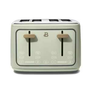 Drew Barrymore Beautiful 4 Slice Toaster with Touch Display – Sage Green