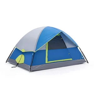 EDX 2 4 Person Waterproof Camping Tent Rainfly Easy Setup Dome Mesh Windows Skylights Lightweight Portable Outdoor Camping Festivals Backyard Green