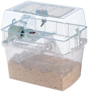 Ferplast Combi 1 Starter Hamster Cage Includes Accessories 15 94L x 11 61W x 8 86H Inches Green