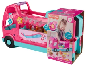 Fisher-Price Little People Barbie Dreamcamper RV Playset – Music, Lights, 2 Figures