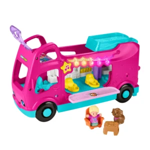 Fisher-Price Little People Barbie Dreamcamper RV Playset – Music, Lights, 2 Figures