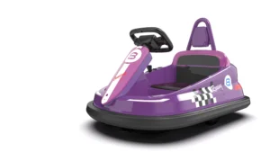 Flybar 6V Bumper Car Purple – 360 Spin, LED Lights, Ages 1-5