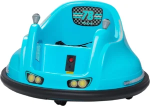 Flybar 6V Bumper Car Toddlers Purple Electric Toddler Ride On Toys Kids Baby Ages 1 5 4 Years LED Lights 360 Degree Spin Supports 66 pounds No Remote