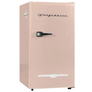 Frigidaire 3 2 Cu ft Retro Compact Refrigerator With Side Bottle Opener EFR376 Coral