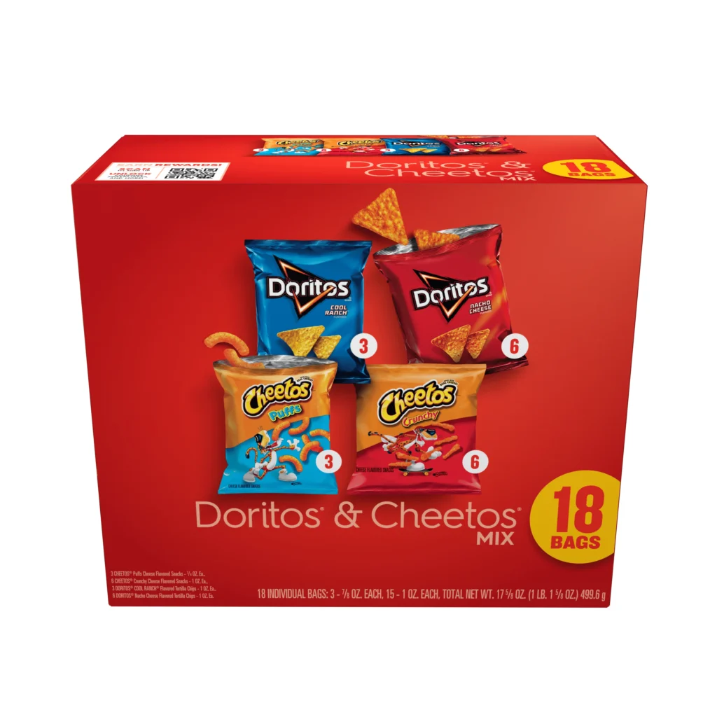 Frito Lay Variety Snack Chips – 18 Ct Multipack of Doritos & Cheetos — close-up detail of design and finish