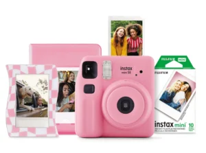 Fujifilm Instax Mini SE Instant Camera Bundle – Pink