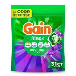Gain Flings Laundry Detergent Packs with Oxi Boost – Febreze Scent