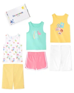 Garanimals 6-Piece Mix & Match Outfit Set for Baby Girls – Versatile Wardrobe