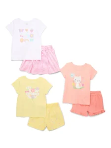 Garanimals 6-Piece Mix & Match Outfit Set for Baby Girls – Versatile Wardrobe