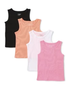 Garanimals Baby Girl Jersey Tank Tops 4-Pack – Soft Sizes 0M-6T