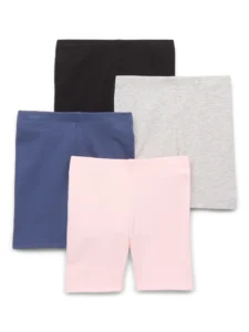 Garanimals Baby Toddler Girls Biker Shorts 4-Pack – Soft Jersey, Sizes 0M-6T