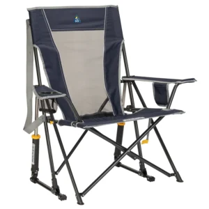 GCI Outdoor Comfort Pro Rocker Foldable Camp Chair – Padded Indigo