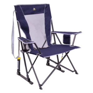 GCI Outdoor Comfort Pro Rocker Foldable Camp Chair – Padded Indigo