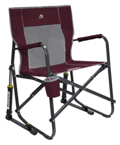 GCI Outdoor Freestyle Rocker Foldable Rocking Camp Chair Maroon