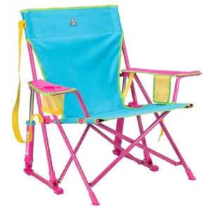 GCI Outdoor Kickback Rocker Foldable Camp Chair – Blue Retro