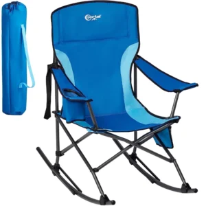 GCI Outdoor Kickback Rocker Foldable Camp Chair – Indigo