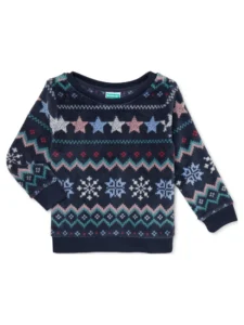 George Faux Fur Trimmed Sweater Toddler – Cozy Winter Style