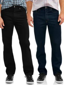 George Men’s 100% Cotton Relaxed Fit Jeans 2-Pack – Comfort & Value