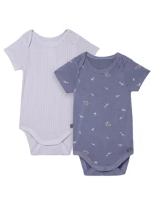 Gerber 2-Pack Short Sleeve Bodysuits – Neutral, Newborn to 12 Months