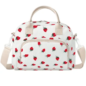 Gocvo Insulated Corduroy Lunch Bag – Cute Portable Tote for Work