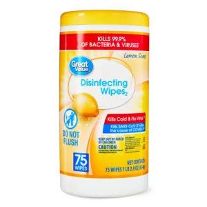 Great Value Lemon Scent Disinfecting Wipes 75 Count 1 Lbs 5 5 Ounce