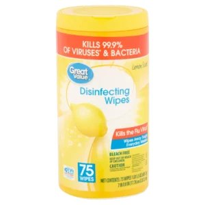 Great Value Lemon Scent Disinfecting Wipes 75 Count 1 Lbs 5 5 Ounce