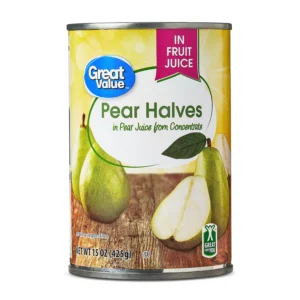 Great Value Pear Halves in 100% Juice – 15 oz Cans Bulk Pack