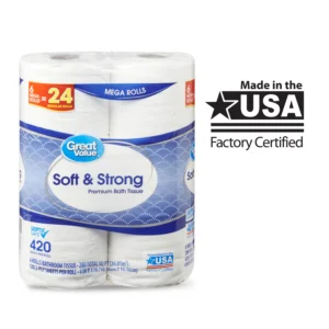 Great Value Soft Strong Premium Toilet Paper – 6 Mega Rolls
