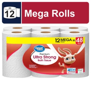 Great Value Ultra Strong Paper Towels – 12 Double Rolls