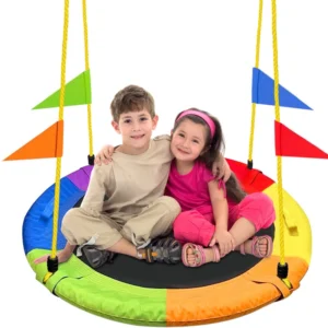 GVDV 40 Saucer Swing 750Lb Capacity Waterproof Oxford Tree Swing for Kids Gift Indoor and Outdoor Use in Backyard or Playground