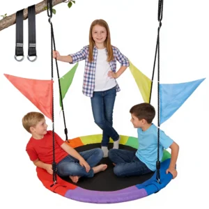 GVDV 40 Saucer Swing 750Lb Capacity Waterproof Oxford Tree Swing for Kids Gift Indoor and Outdoor Use in Backyard or Playground