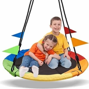 GVDV 40 Saucer Swing 750Lb Capacity Waterproof Oxford Tree Swing for Kids Gift Indoor and Outdoor Use in Backyard or Playground