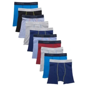 Hanes Boys 10 Pack Tagless Boxer Briefs – ComfortFlex Waistband