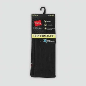 Hanes Cool Dri Crew Socks 3-Pack – Moisture-Wicking for Men