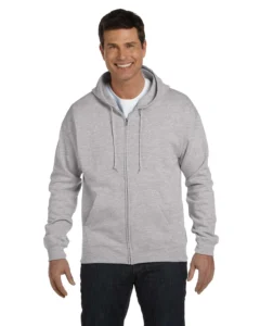 Hanes EcoSmart Full Zip Fleece Hoodie – Sizes S-3XL