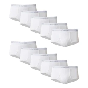 Hanes Men’s Cotton Boxer Briefs 10-Pack – Soft & Secure