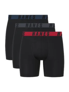 Hanes Moves Men s Boxer Brief Underwear Black Grey 3 Pack