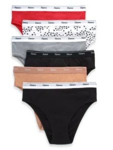Hanes Originals Women’s Hi Leg 6-Pack – Breathable Cotton Stretch