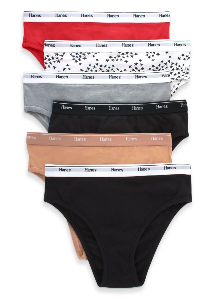 Hanes Originals Women’s Hi Leg 6-Pack – Breathable Cotton Stretch