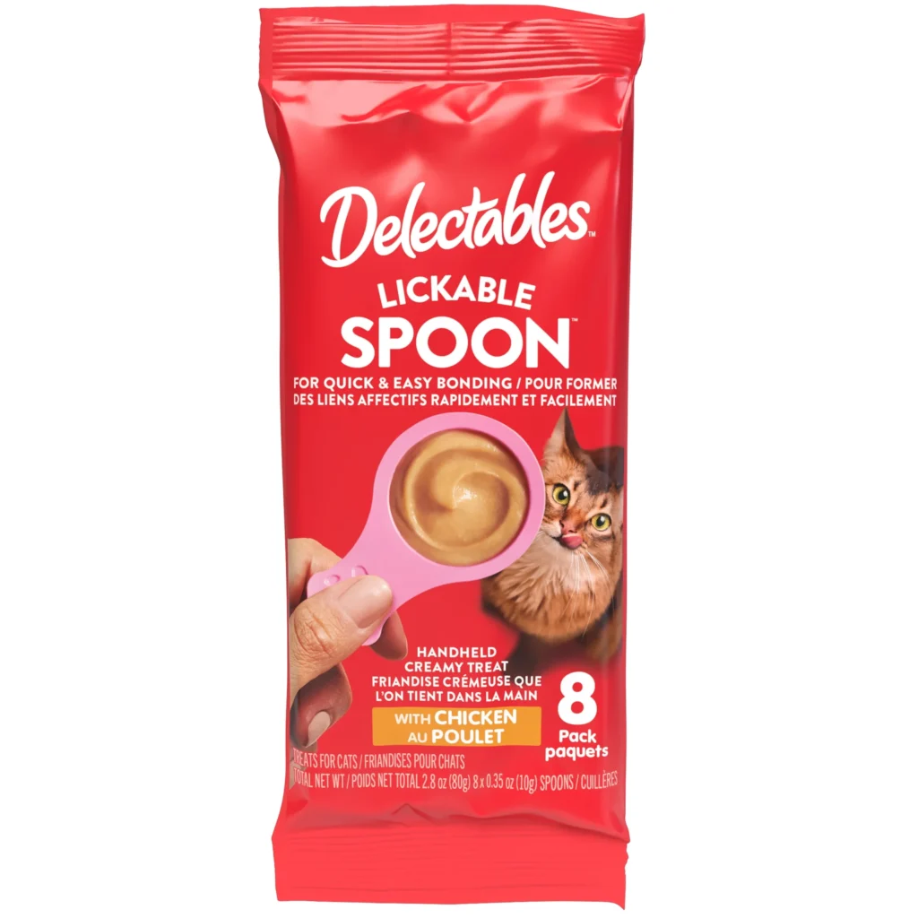 Hartz Delectables Lickable Spoon Interactive Wet Cat Treats Chicken 8ct
