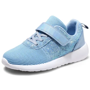 Harvest Land Girls Glitter Slip-On Sneakers – Sparkly Athletic Shoes
