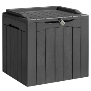 Homall 31 Gallon Outdoor Deck Box – Resin Seat in Gray