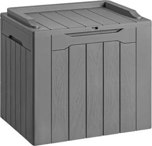 Homall 31 Gallon Outdoor Deck Box – Resin Seat in Gray