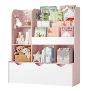 Homfa 5 Cube Toy Storage Organizer – with 3 Drawers, White