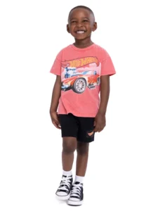 Hot Wheels Toddler Boys 2-Piece Set – Graphic Tee & Shorts