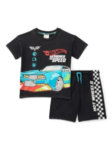 Hot Wheels Toddler Boys 2-Piece Set – Graphic Tee & Shorts
