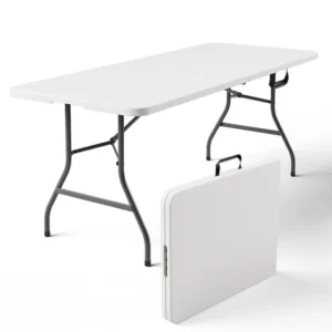HOUSNIFLEX 6ft Folding Table – Heavy Duty Waterproof HDPE