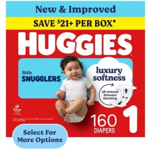HUGGIES LITL SNUGLR COLOSSALX DIAPER SZ1 160