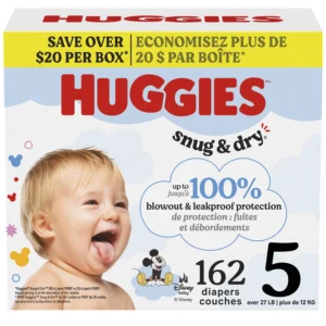 Huggies Snug Dry Diapers Size 5 – 84 Count – Trusted Leak Protection