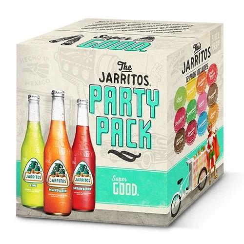 Jarritos Variety Pack Soda 12-Pack – Natural Fruit Flavors — close-up detail of design and finish